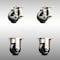 Service Caster 3 Inch 316SS Hard Rubber Wheel Swivel Top Plate Caster Brake 2 Rigid SCC, 2PK SCC-SS31620S314-HRS-TLB-2-R-2 - alternate 1